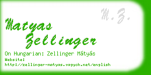 matyas zellinger business card